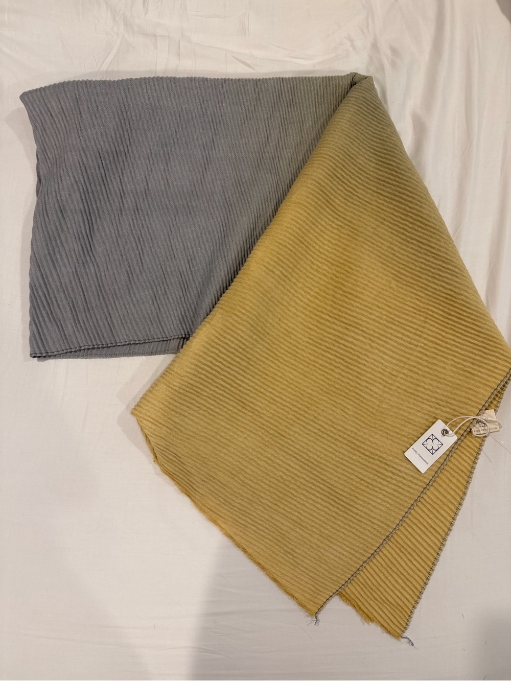 Gray and Mustard Ombré Scarf